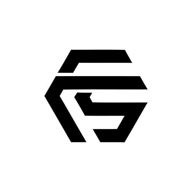 Vector de plantilla de diseño de letras del logotipo FS