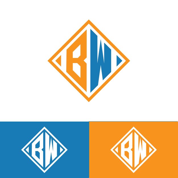 Vector de plantilla de diseño del logotipo BW