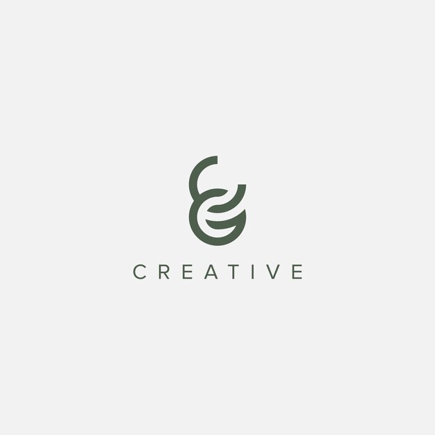 Vector de plantilla de diseño de logotipo CG GC de letra única moderna
