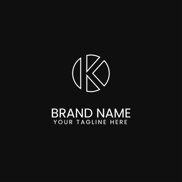 Vector de plantilla de diseño de logotipo creativo de letra K