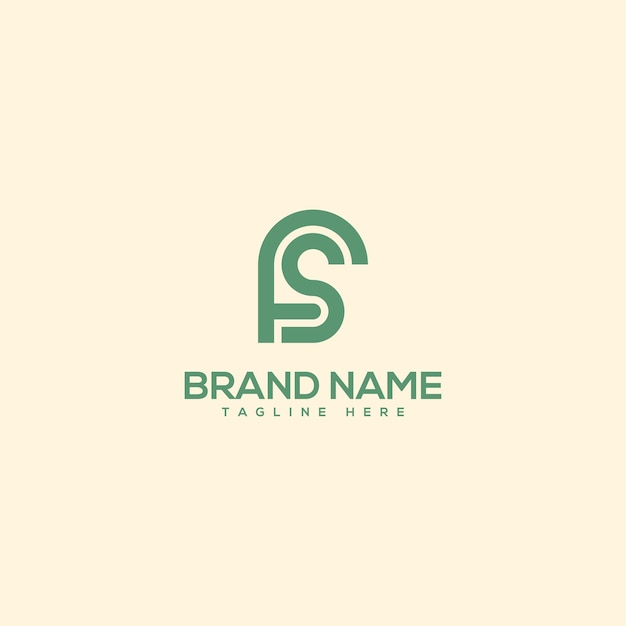 Vector de plantilla de diseño de logotipo creativo y moderno de letras únicas FS SF