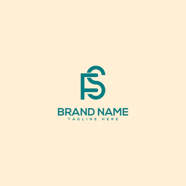 Vector de plantilla de diseño de logotipo creativo y moderno de letras únicas FS SF