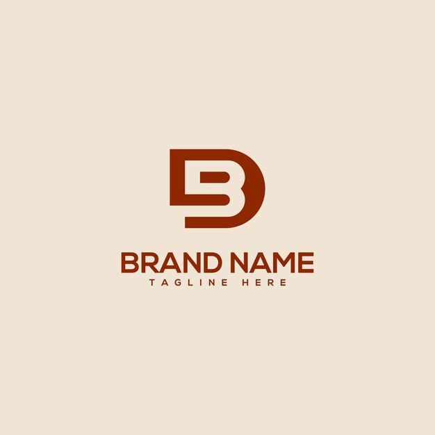 Vector de plantilla de diseño de logotipo DB de letra mínima abstracta
