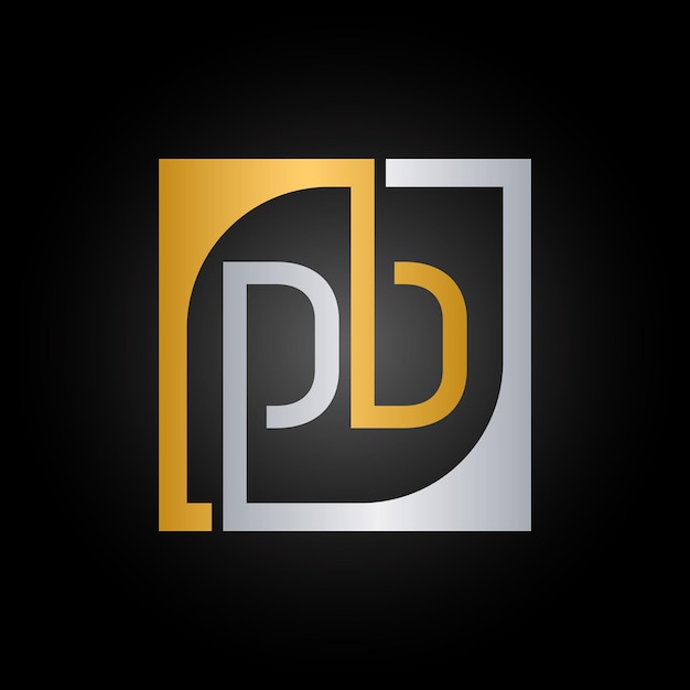 Vector de plantilla de diseño de logotipo DD con fondo cuadrado