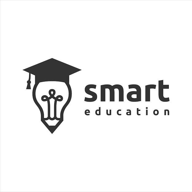 vector de plantilla de diseño de logotipo de educación de aprendizaje inteligente