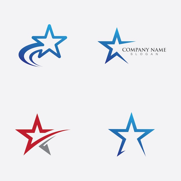 Vector de plantilla de diseño de logotipo de estrella