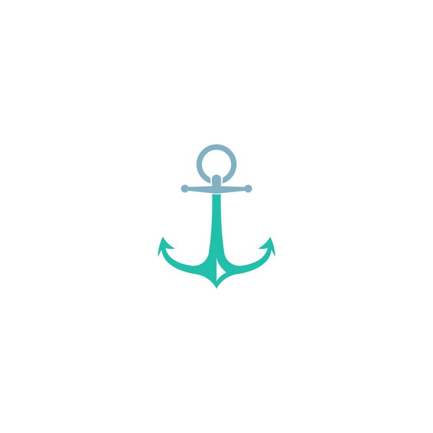 Vector de plantilla de diseño de logotipo de icono de ancla