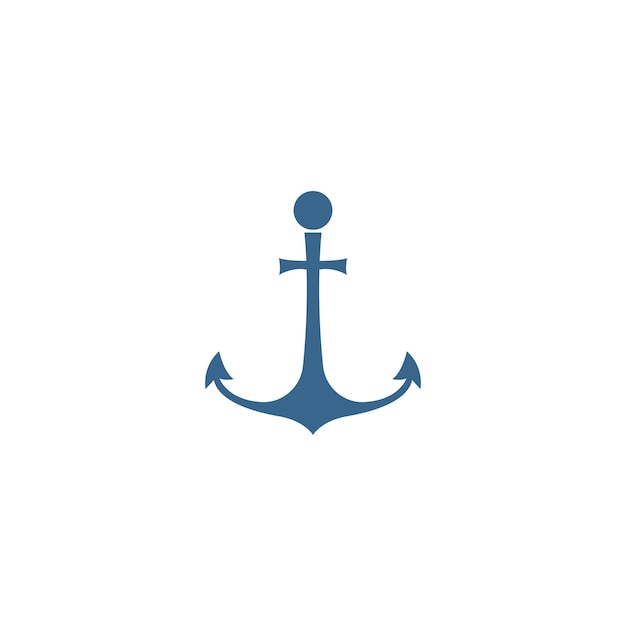 Vector de plantilla de diseño de logotipo de icono de ancla