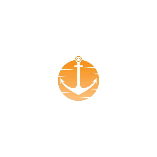 Vector de plantilla de diseño de logotipo de icono de ancla