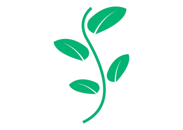 Vector de plantilla de diseño de logotipo de icono de hoja aislado