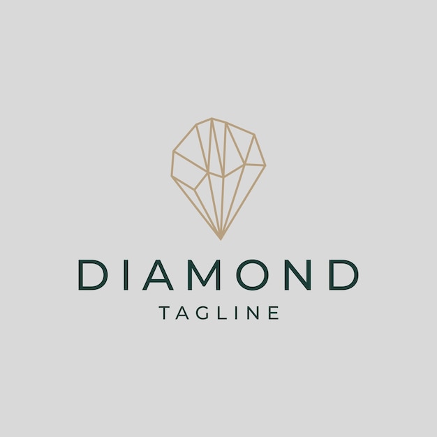 Vector de plantilla de diseño de logotipo de joyas de diamantes