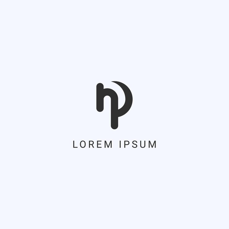 Vector vector de plantilla de diseño del logotipo de la letra del alfabeto np pn
