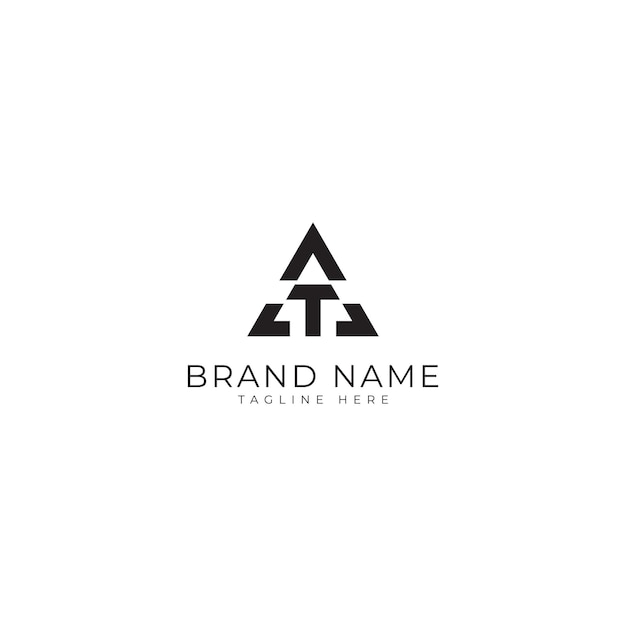 Vector de plantilla de diseño del logotipo de la letra AT TA