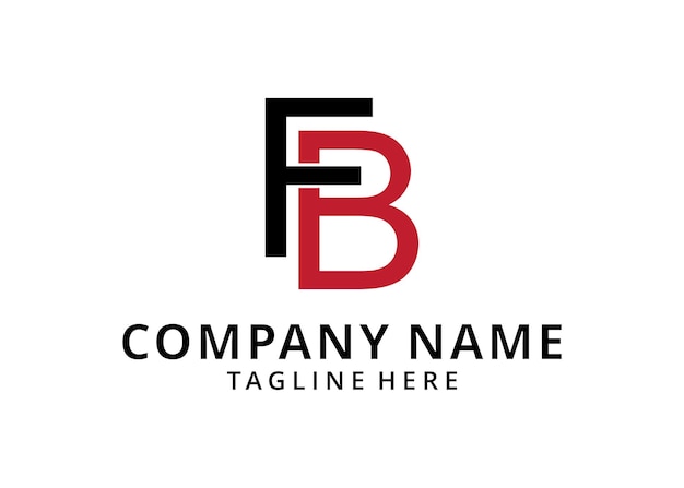Vector de plantilla de diseño de logotipo de letra fb inicial