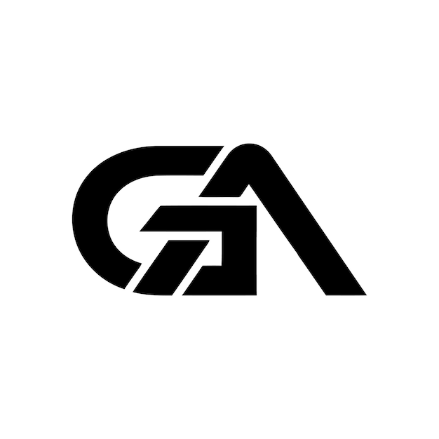 Vector de plantilla de diseño del logotipo de la letra GA