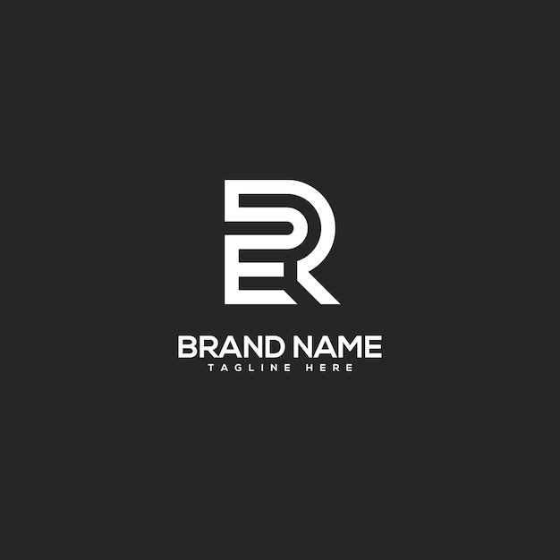 Vector de plantilla de diseño del logotipo de la letra inicial del alfabeto ER RE.