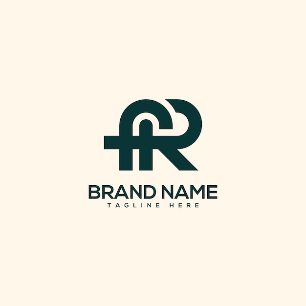 Vector de plantilla de diseño del logotipo de la letra inicial del alfabeto FR RF