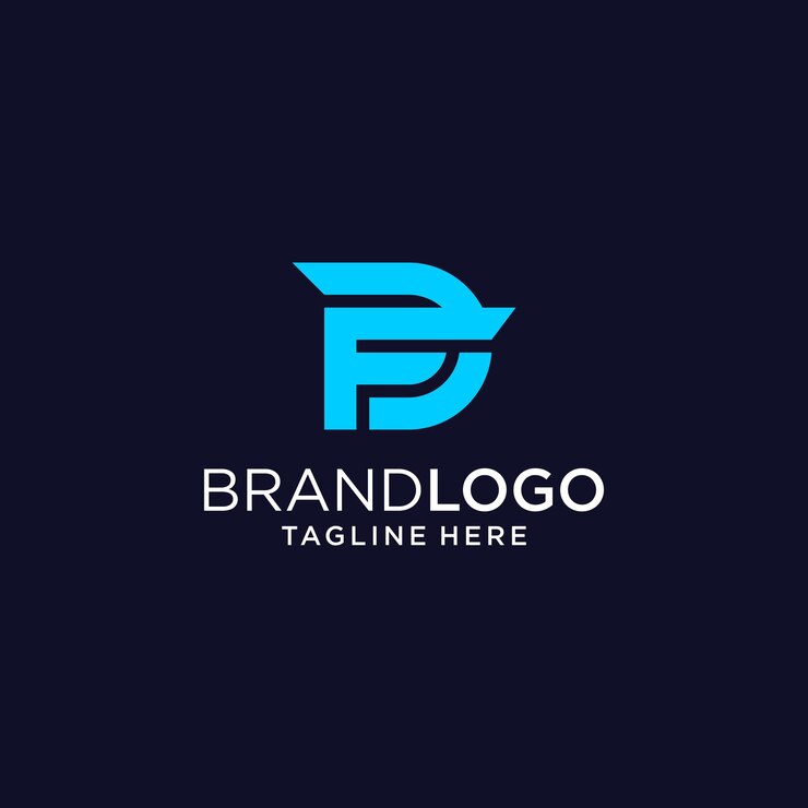 Vector vector de plantilla de diseño de logotipo de letra inicial df