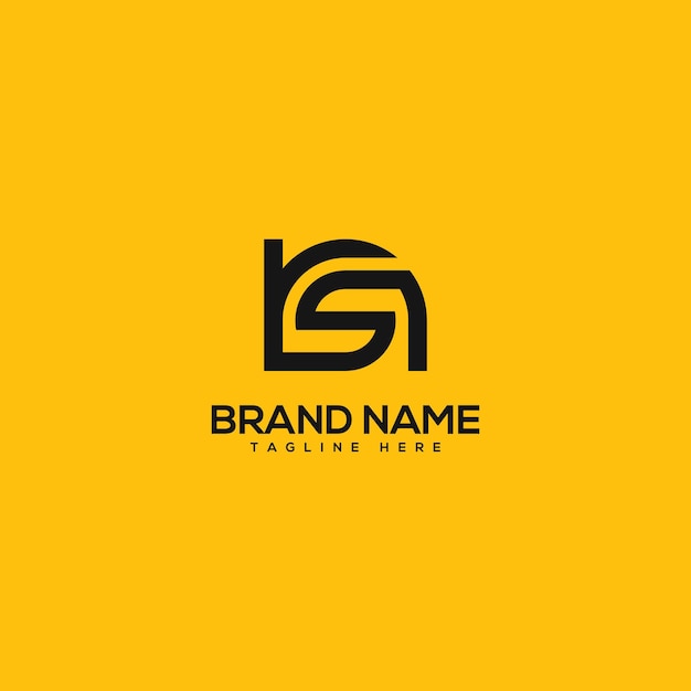 Vector de plantilla de diseño del logotipo de la letra inicial NS SN