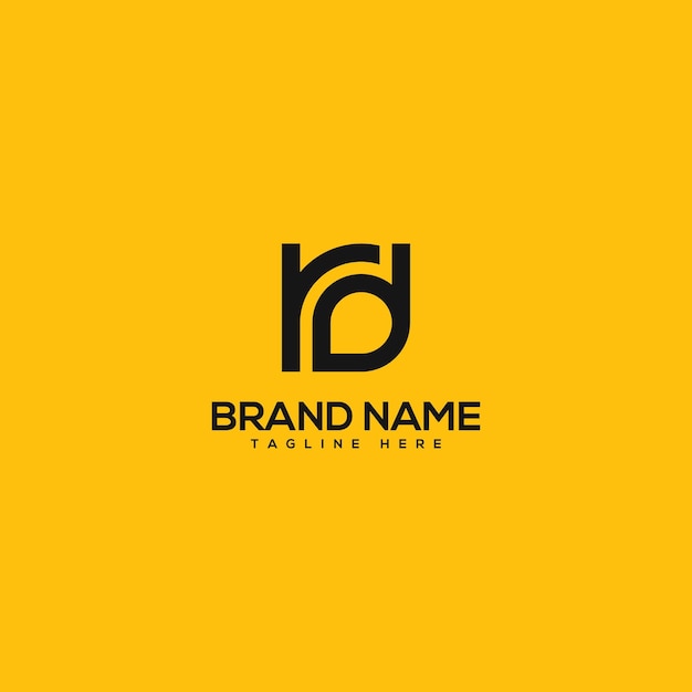 Vector de plantilla de diseño del logotipo de la letra inicial RD DR
