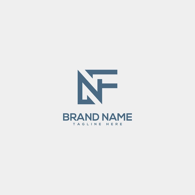 Vector de plantilla de diseño de logotipo de la letra mínima del alfabeto NF FN.