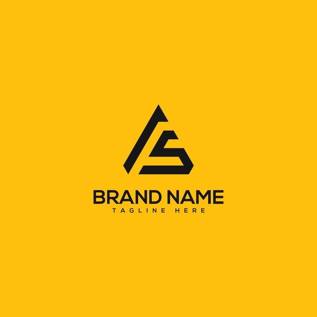 Vector de plantilla de diseño del logotipo de la letra monograma abstracto AS SA