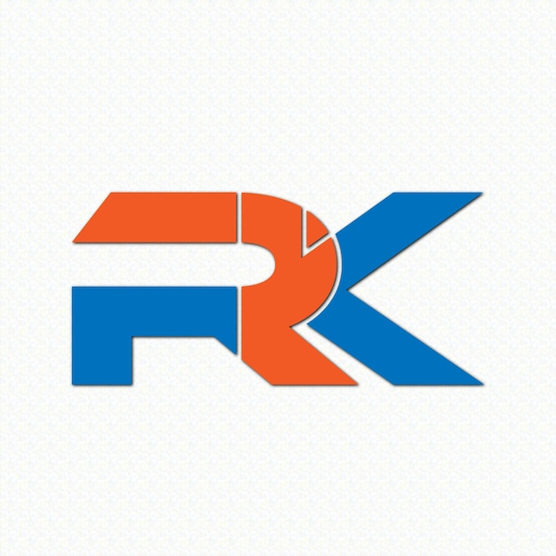 Vector vector de plantilla de diseño de logotipo de letra rk