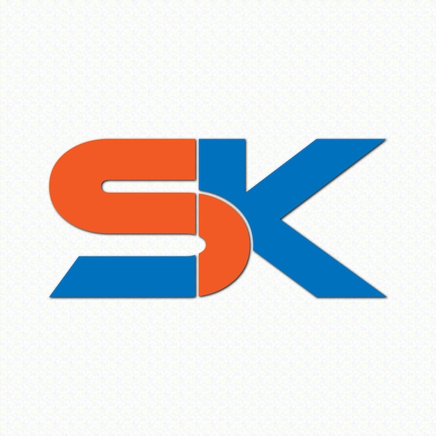 Vector vector de plantilla de diseño de logotipo de letra sk