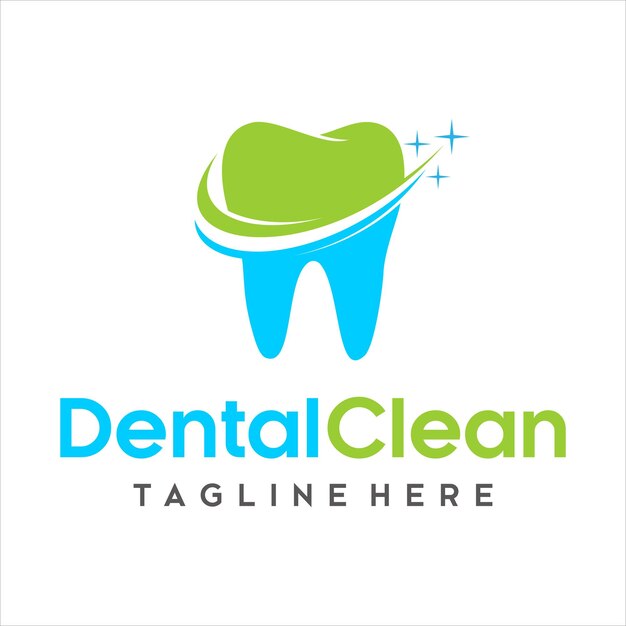 Vector de plantilla de diseño de logotipo limpio dental