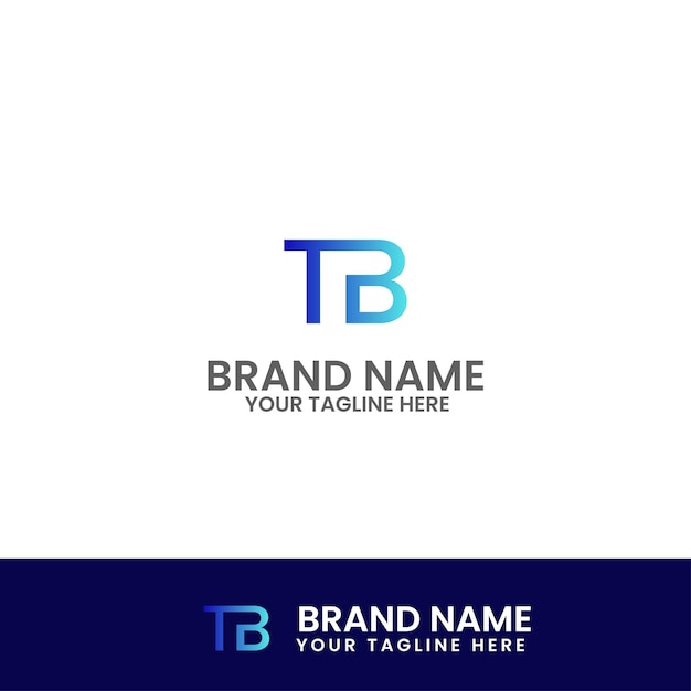 Vector de plantilla de diseño de logotipo de marca de letra TB