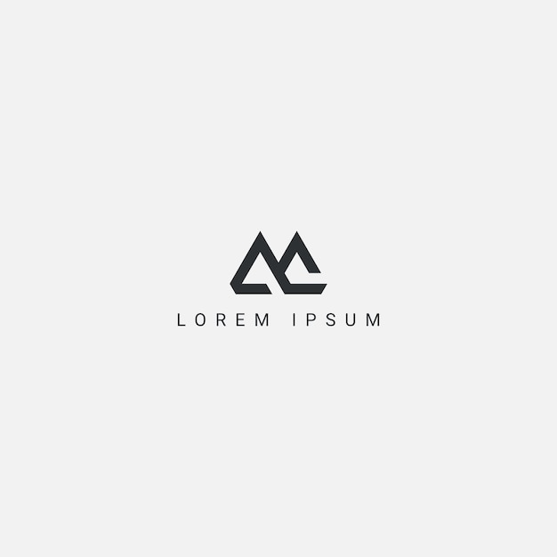 Vector de plantilla de diseño de logotipo ML LM de letra única moderna