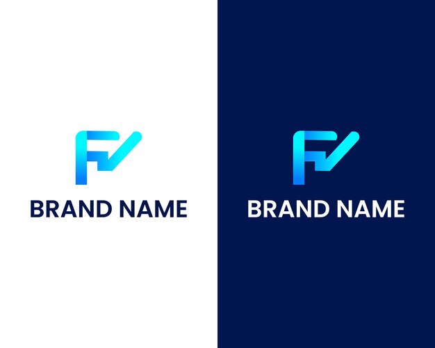 Vector de plantilla de diseño de logotipo moderno FW