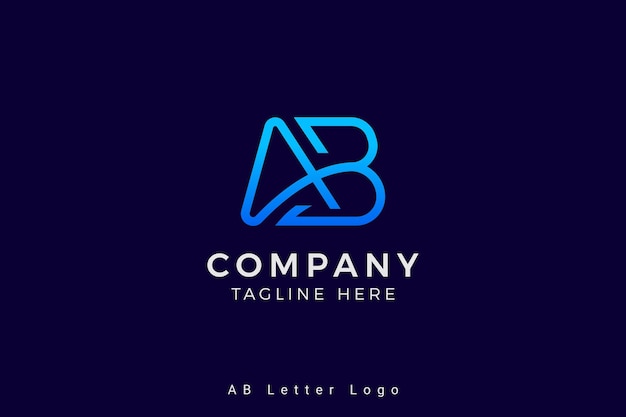 Vector de plantilla de diseño de logotipo moderno letra AB