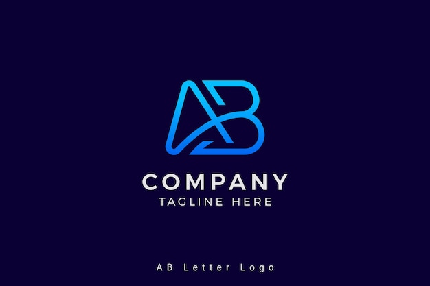 Vector de plantilla de diseño de logotipo moderno letra ab