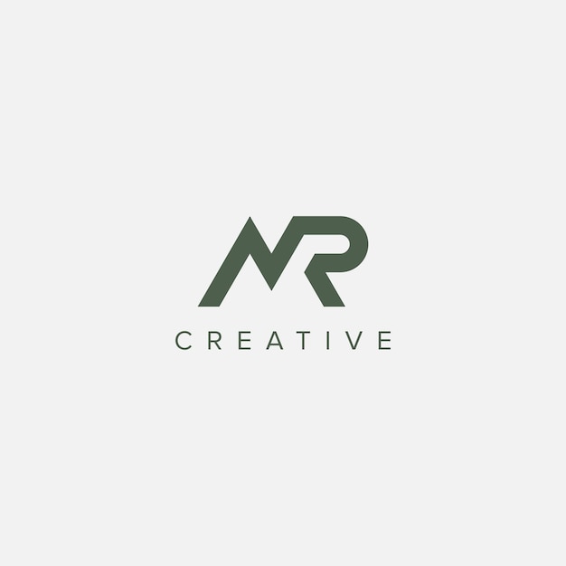 Vector de plantilla de diseño de logotipo MR RM de letra mínima moderna
