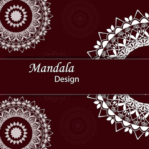 Vector de plantilla de diseño de mandala