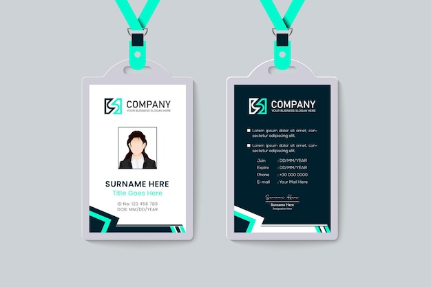 Vector de plantilla de diseño de tarjeta de identificación creativa
