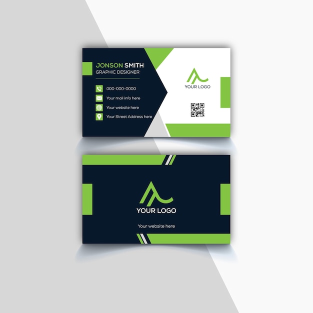 Vector de plantilla de diseño de tarjeta de visita limpia profesional corporativo moderno