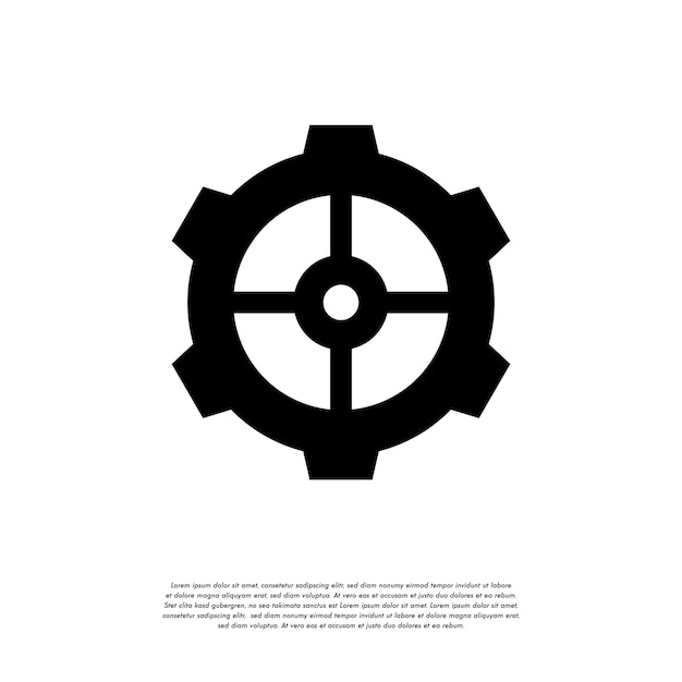 Vector de plantilla de diseños de logotipo de engranaje, símbolo de logotipo mecánico, plantilla de icono de símbolo de logotipo