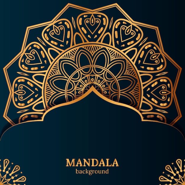 Vector vector plantilla de fondo de diseño de mandala ornamental de lujo