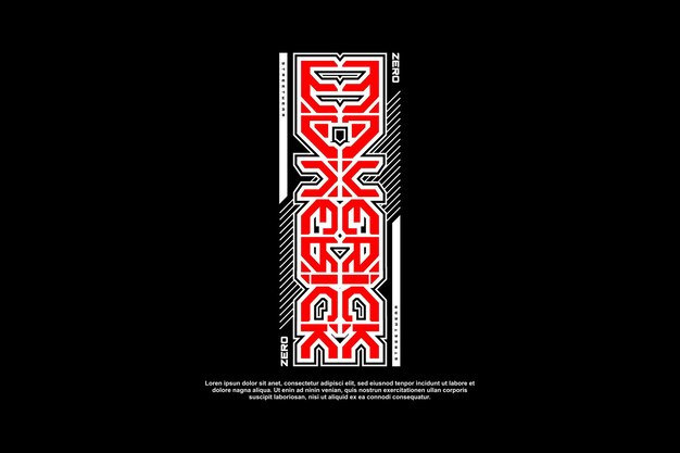 vector de plantilla de icona de ropa de calle para camiseta de moda moderna