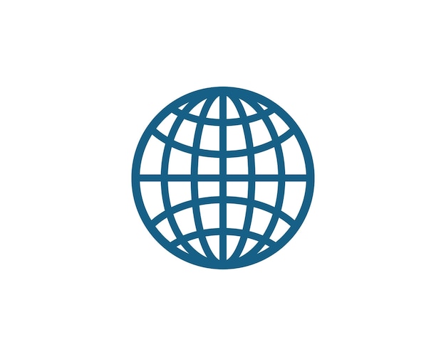 Vector de plantilla de icono de mundo de alambre