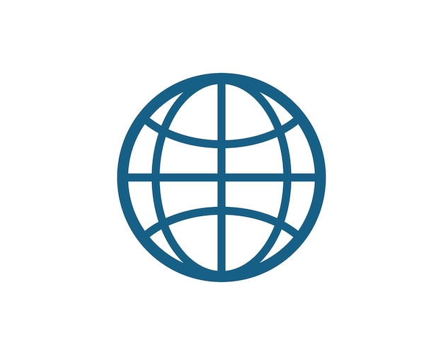 Vector de plantilla de icono de mundo de alambre