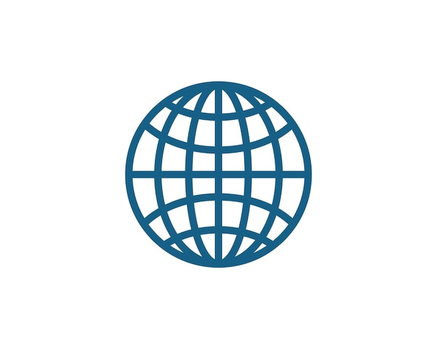 Vector de plantilla de icono de mundo de alambre