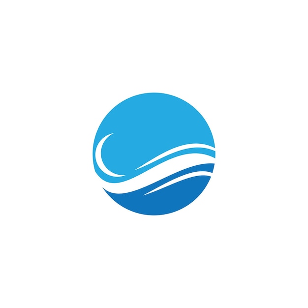 Vector de plantilla de la ilustración del logotipo de la ola de agua