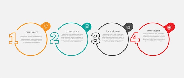 Vector de plantilla de infografía de diseño moderno