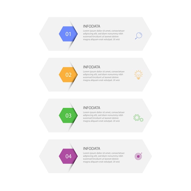 Vector de plantilla de infografía de diseño moderno