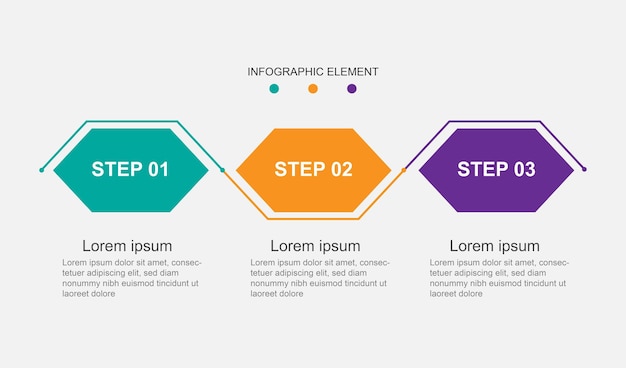 Vector de plantilla de infografía moderna
