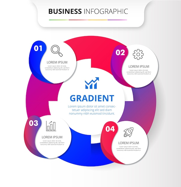 Vector de plantilla de infografía