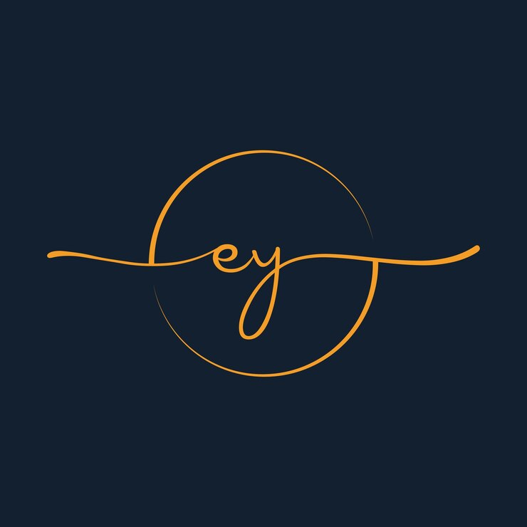 Vector de la plantilla inicial del logotipo de la firma EY